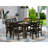 9 Piece Modern Dining Table Set Includes a Square Wooden Table with Butterfly Leaf and 8 Kitchen Dining Chairs, Cappuccino-1790965722-1790965712-1790965719