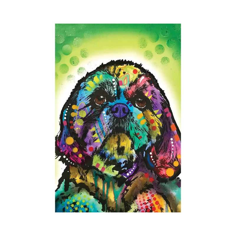 Kinda Shih Tzu by Dean Russo - Wrapped Canvas Painting, 20.32 cm H x 30.48 cm W