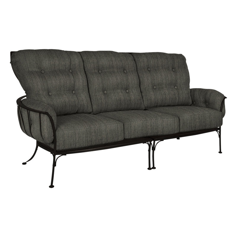 Monterra Outdoor 3 - Seat Patio Sofa, Carbon Black, Flagship Stone Sunbrella®