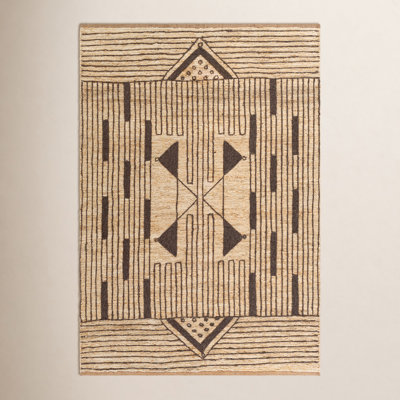 Boman Wheat Charcoal Hand-Knotted Jute Rug