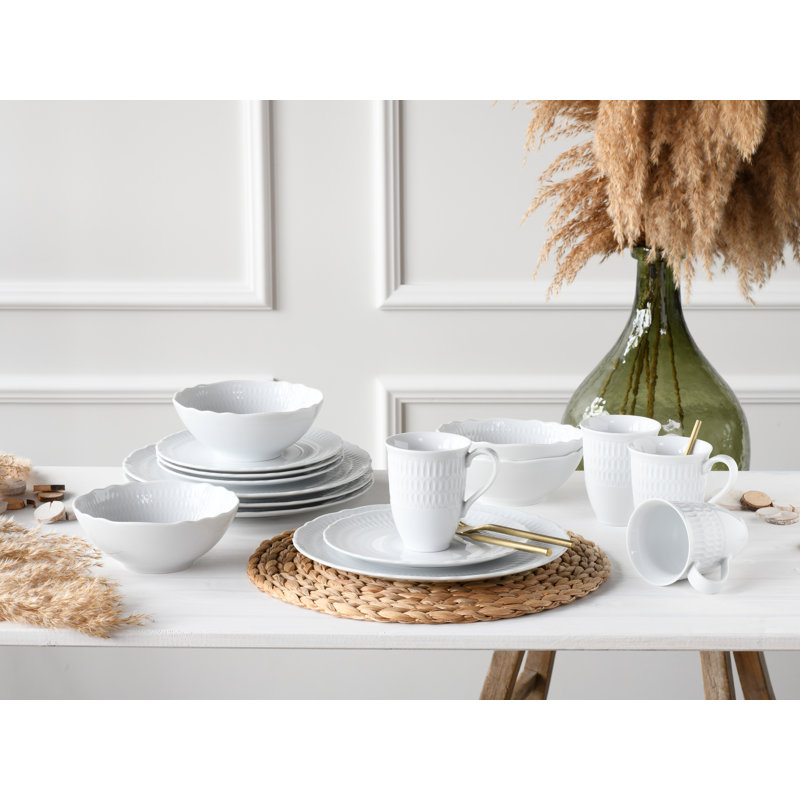 Sofia Dinnerware Set 16 Piece - Service for 4, White