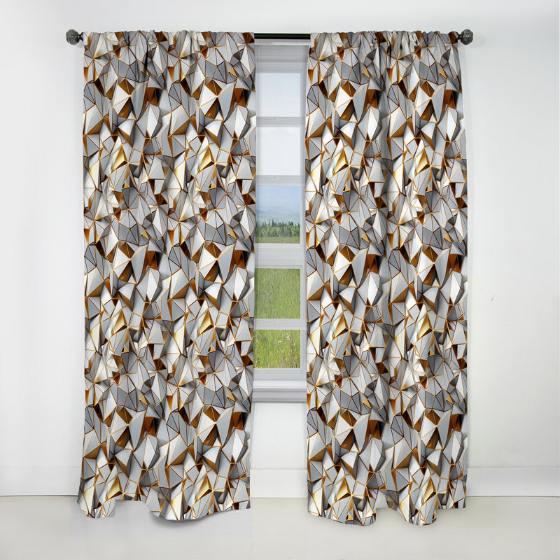 Nana - Abstract Marble Curtain - Blackout Marble Curtain - 1 Panels, 52" W x 120" L