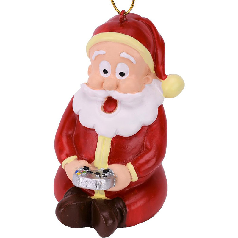 Ornement de Noël père Noël jeu vidéo