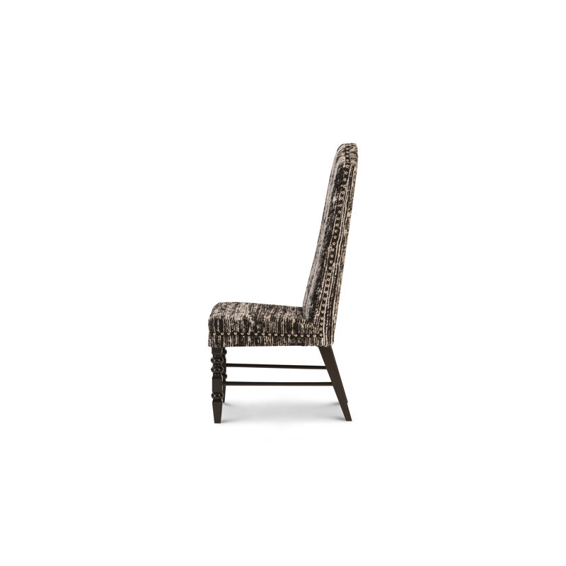 Manhattan Seating Upholstered Side Chair in Black/Beige