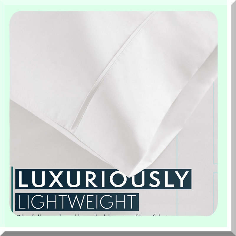 UltraSoft 1800 Series Bed Sheet Set - White - 4 Piece - Deep Pockets - Fade Resistant - Machine Washable - Size Sheets & Pillowcases - Luxury Bedding