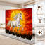 Paravent pliant à 6 panneaux, séparation de pièce, motif Royal White Horse Sunset, en toile, cloison de protection autoportante, pour plus d'intimité-133667973
