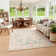 Machine-washable pink carpet Bohemian floral carpet