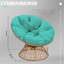 Fauteuil d'appoint pivotant avec coussin très épais Maysen Papasan pour un confort ultime-1519280847