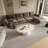 Modern Cream White Oval Coffee Table for Living Room,Bedroom