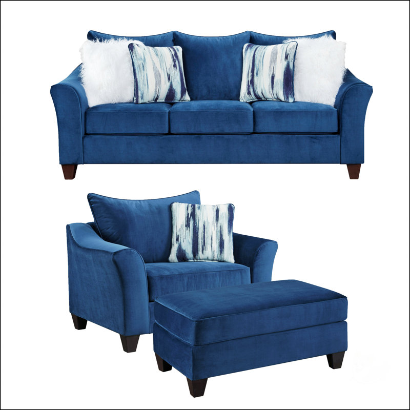 Ensemble de canapé 3 pièces en tissu