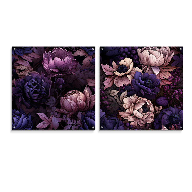 Willesden - Ensemble de 2 art mural en verre acrylique, H 30 po x l 61 po