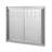 Double Outdoor Kitchen Access Door, Stainless Steel BBQ Island Cabinet with Hooks & Reversible Hinges