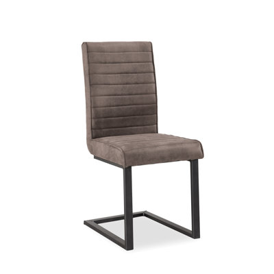 Zac 50.5cm H Upholstered Cantilever Chair in Grey