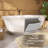 67'' x 31.5'' Acrylic Freestanding Double Ended Soaking Bathtub, Gloss White