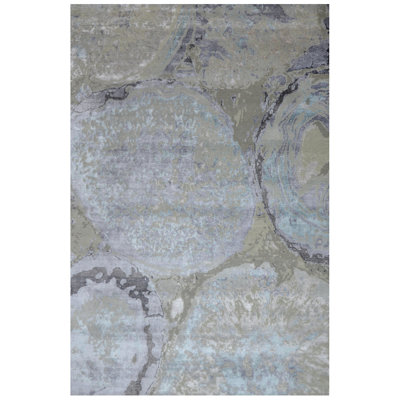 Abstract Area Rug in Gray