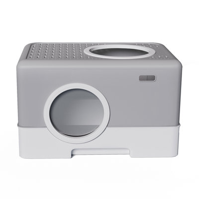 Dual-Entry Cat Litter Box with Scoop
