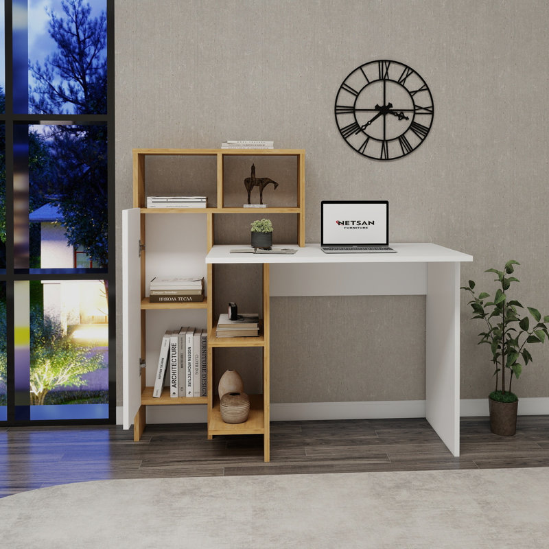 Computer Desk Eva-Jane, White/Brown