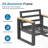 2-Piece 3-Seat Outdoor Sofa Couch Set, 75" All-Weather 3-Seat Aluminum Patio Sofa With Thick  Cushions  & 44" Glass Coffee Table-1018433217