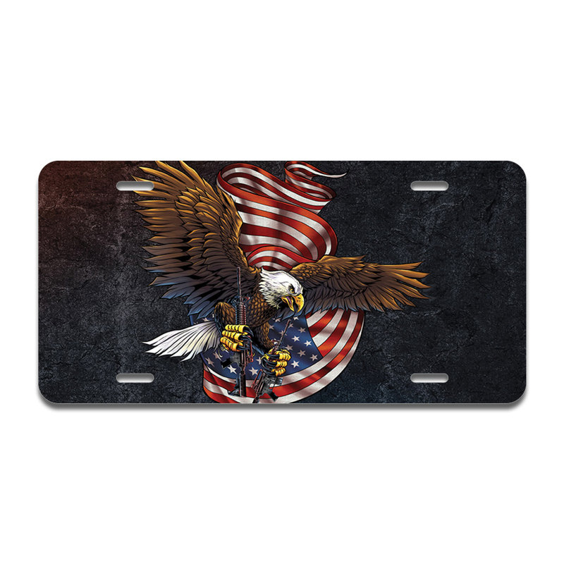 Armed Eagle Aluminum Plate Frame