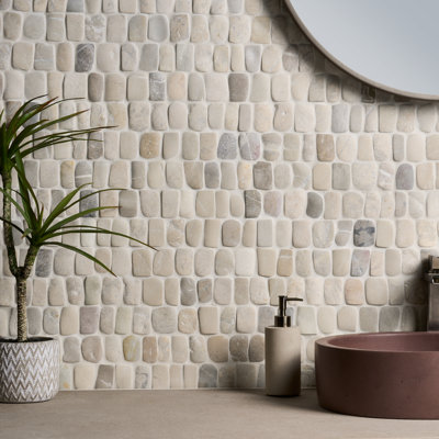 Picturesque Pathway 11.81 In. X 11.81 In. Natural Stone Mosaic Wall Tile (10.56 Sq. Ft. / Each)