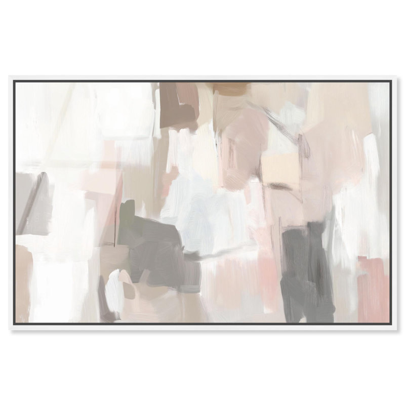 Serenity in Pink, H 17 po x l 25 po, Blanc