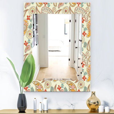 Miroir mural 1 bohémien et éclectique motif cachemire
