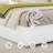 Minimalist Cloud Bed Frame Full Size - Corduroy Upholstered, Low Platform, Solidified Wood Round Legs, No Headboard, No Box Spring Needed, Quiet & Easy Assembly, White Corduroy, FULL Size-128964429-128964432