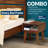 2-Pcs Queen Bedroom Set – Acacia Emery Solid Wood Platform Bed Frame & Matching Nightstand, Mid-Century Modern Farmhouse, Walnut Finish, 800 lbs Capacity, No Box Spring Needed-1556730012-1556730010