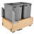 Rev-A-Shelf Double Pull Out Bottom Mount Trash Can, Gray-50218665
