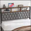 Structure de grand lit avec tête de lit en bois, revêtement doux, chargement USB, pas de bruit, assemblage facile et grand rangement sous le lit-2123175160