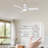 44" Edessa  3 - Blade LED Flush Mount Ceiling Fan with Light and Remote-2143459060