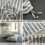 Ensemble de housse de couette rayé 100% coton délavé DONEUS-113054922-113054926