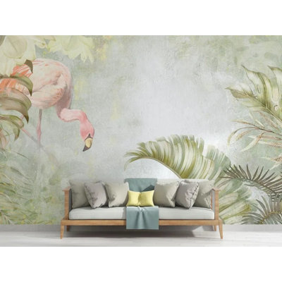 Adhésif mural doux et tropical