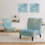 Fauteuil de chambre rembourré en velours