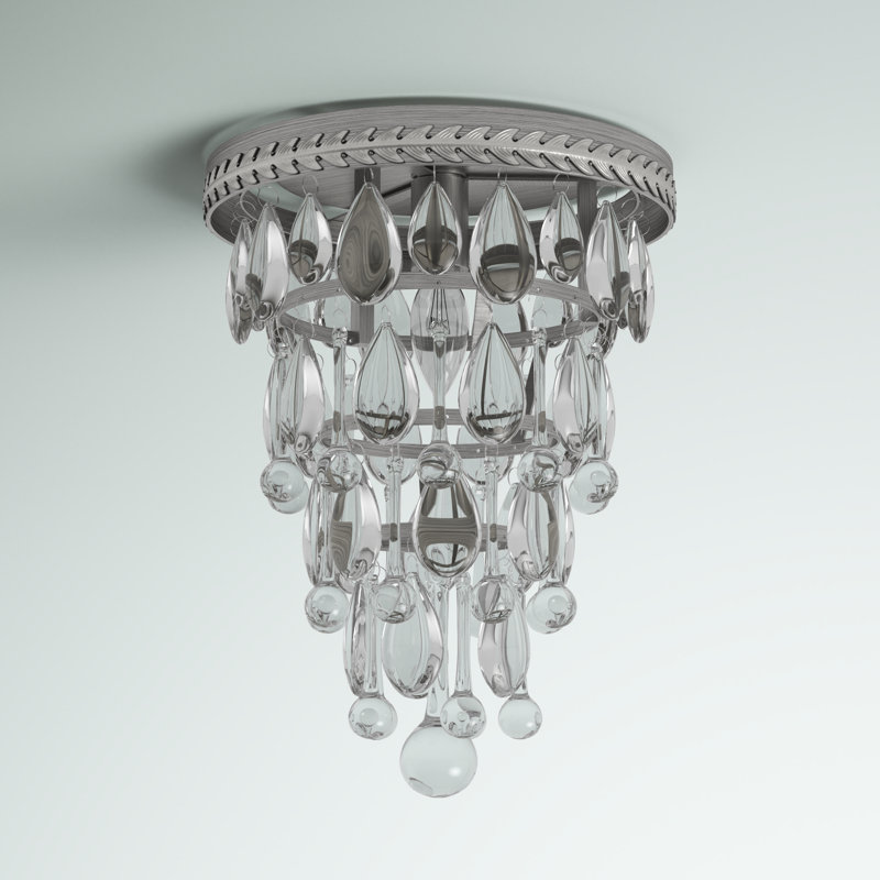 Plafonnier encastré 9 lumières Beno, Argent antique