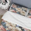Ensemble de housse de couette beige à motif floral rétro III-297092074