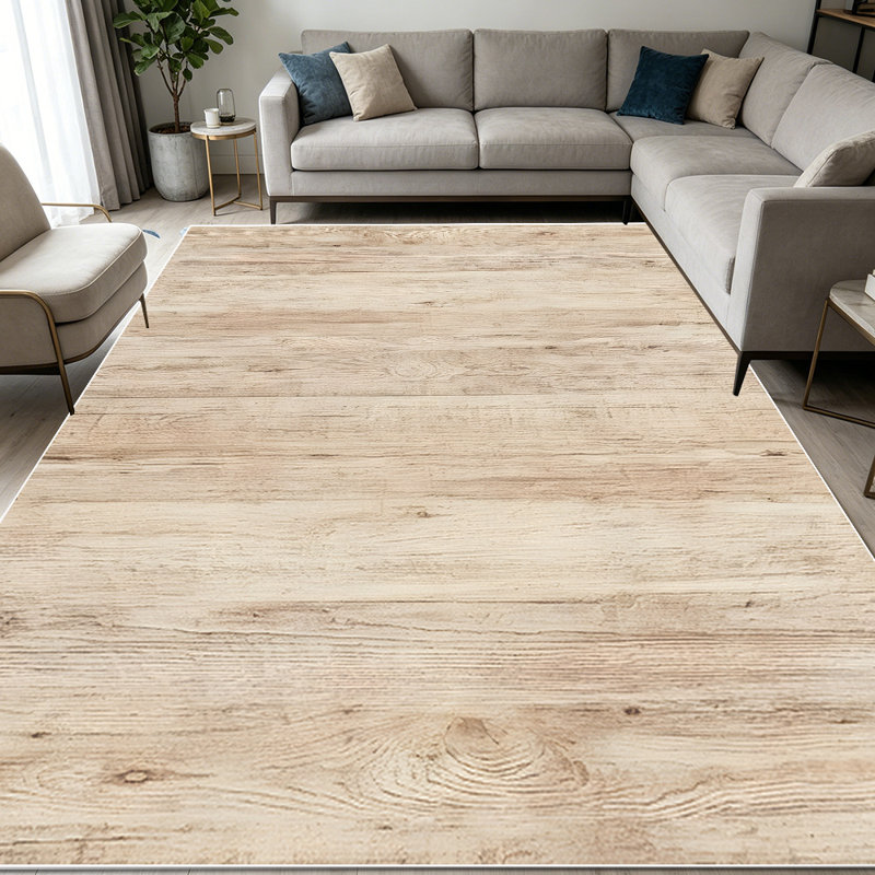 1PC Rustic Light Oak Wood Grain area rugs for Living Room, Soft and Comfortable, Suitable for all seasons, easy-to-maintain, machine washable Indoor floor mat, Under Table Farmhouse suitable for dining area, bedroom, kitchen, entryway, home office,
