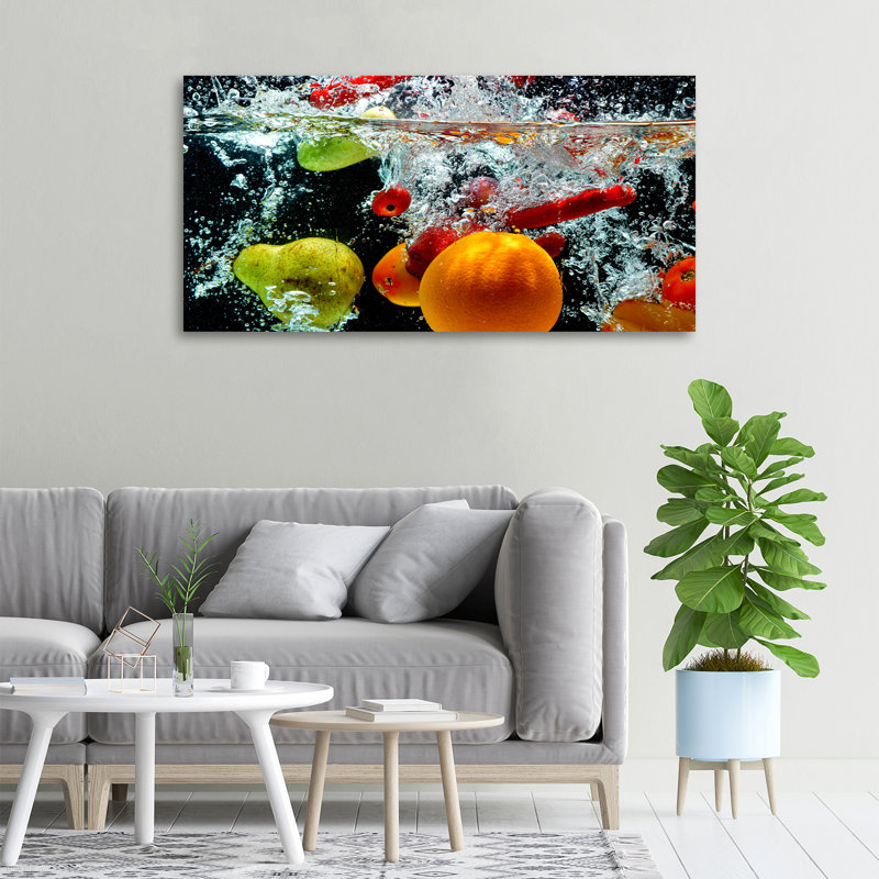 Fruit Under Water - No Frame Print on Canvas