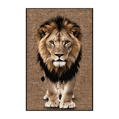 Washable Cape Lion Big Cats Area Rug