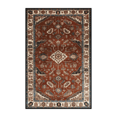Machine Washable Persian Brown Area Rug