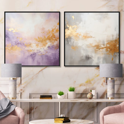 Elegant Sky Whispers III - ensemble de 2 collages Sky Square