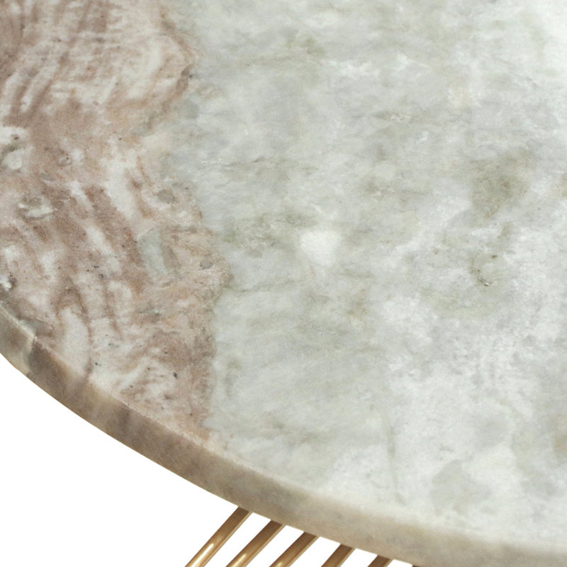 TABLE ROND WIRE AVEC PLATEAU EN MARBRE
