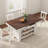 60" Counter Height Dining Table for 4, Farmhouse Large Rectangular Kitchen Table for 6 with Thick Table Top, Bar Height Dining Room Table with Deepened Wine Rack, Shelves for Kitchen, Bar, Pub-554123946