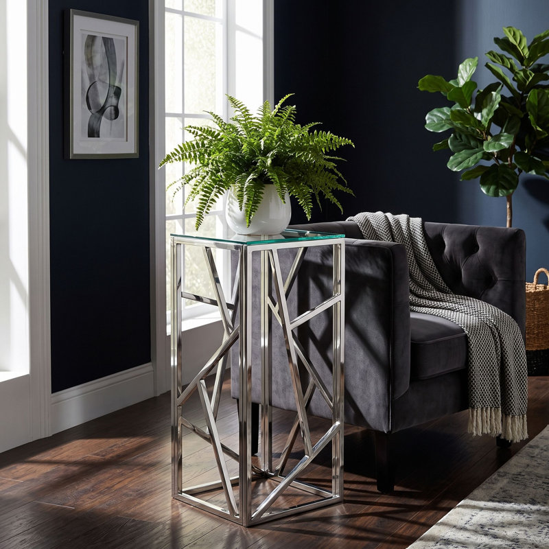 Glass Top End Table