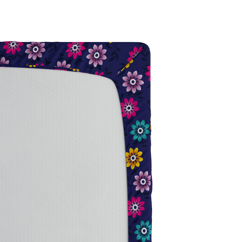 Microfiber Floral Fitted Sheet, Full Fitted Sheet