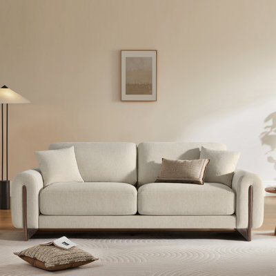 90'' Upholstered Sofa With Wood Legs