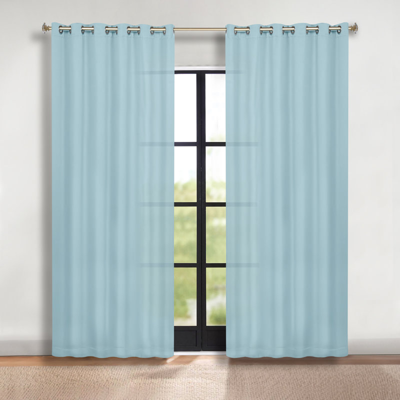Paire de rideaux obscurcissant avec œillets Millendon, Lys vert, L 70 po x L 84 po