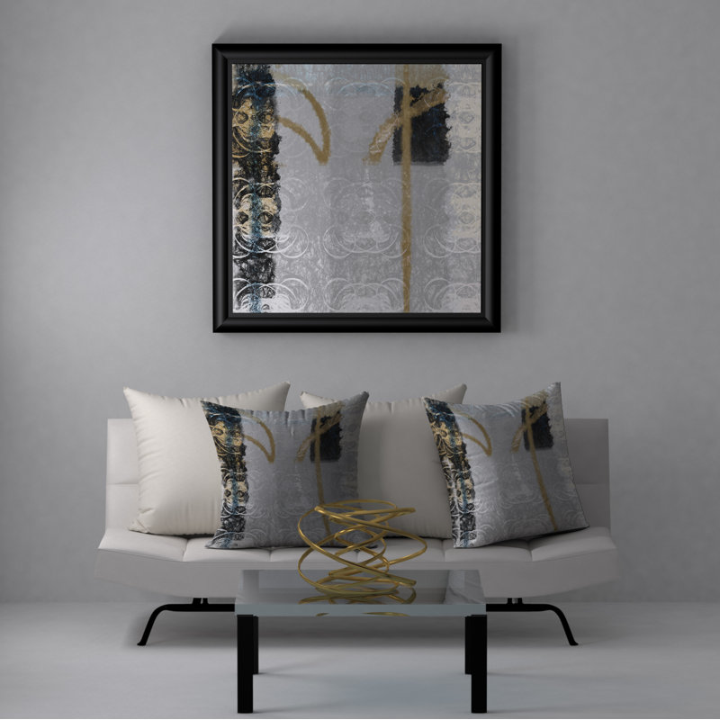 Geometric Reversible Throw Pillow, 24" x 24"