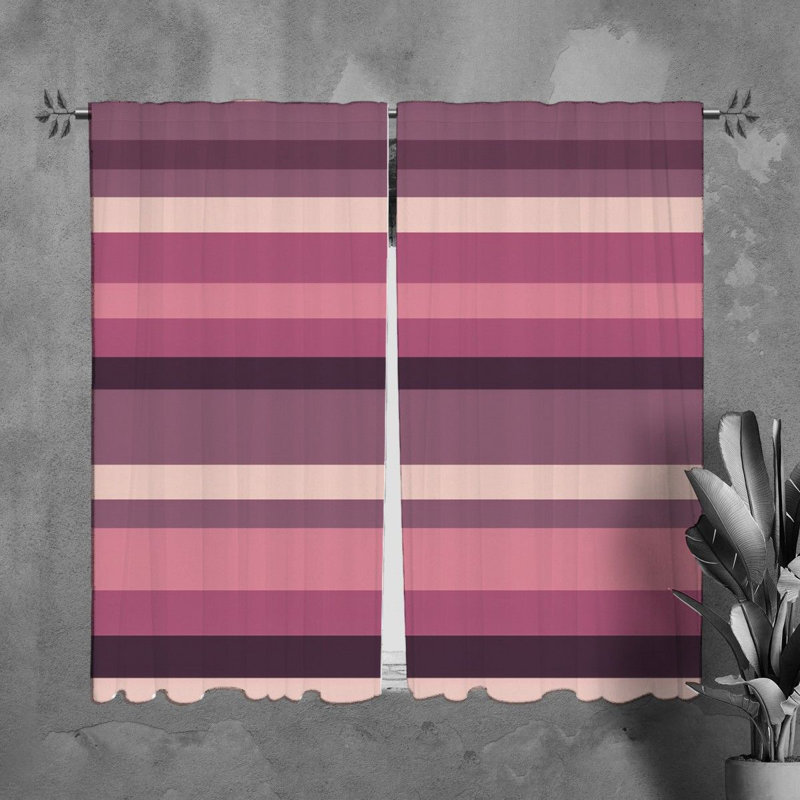 Rideaux de fenêtre horizontaux à motif de rideaux 7827, L 40 po x L 61 po