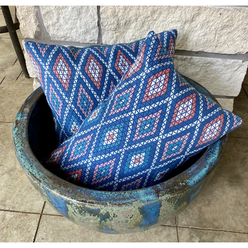  Coussin lombaire géométrique Sunbrella® Mosaic Tile